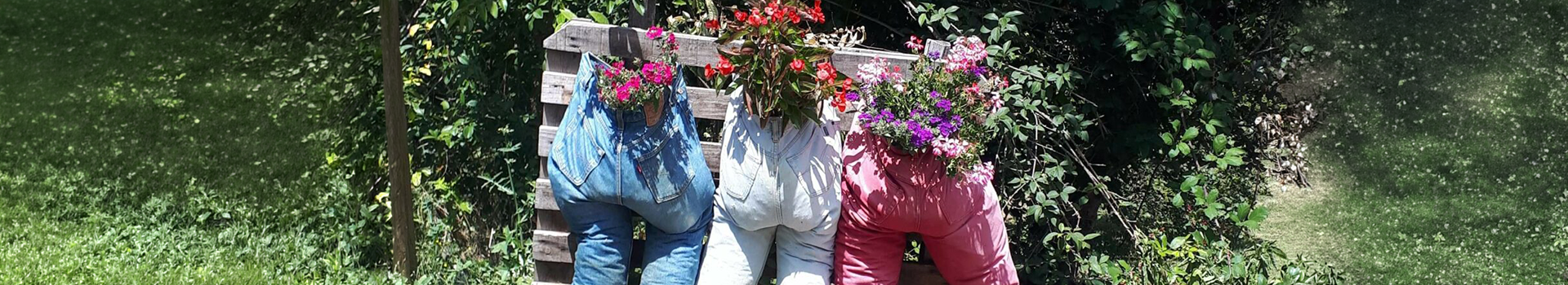 Jeans en pots de fleurs – boutique mode durable et éco-responsable ESTEY, Gironde