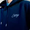 Sweat à capuche Marée Estey coton bio – vue de dos, unisexe, broderie logo Estey