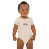 Body Gouttelette – Vue dos, pressions Body bébé Gouttelette Estey coton biologique, vue dos pressions nacre encolure, doux bébé