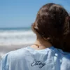 T-shirt « Sarment »-19 T-shirt Sarment Estey coton peigné – vue portée, création Estey, Gironde