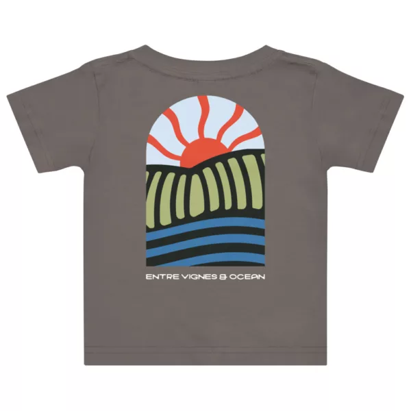 Body Paparon – Zoom tissu coton biologique T-shirt bébé Paparon Estey coton peigné, zoom tissu moelleux, doux bébé