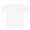 Body Paparon – Coton bio blanc, face T-shirt bébé Paparon Estey coton peigné 153 g/m² blanc, emblème Estey imprimé