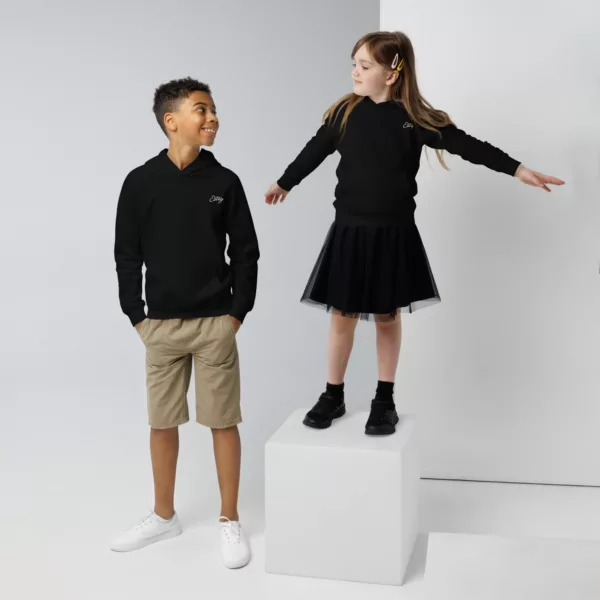 Sweat Écume enfant – Coloris clair, face Sweat enfant Écume Estey coton 280 g/m², coloris clair, vue face, broderie Estey enfant