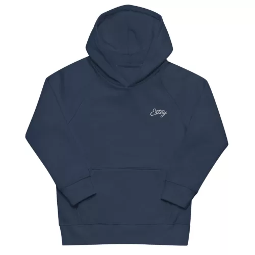 Sweat Écume enfant – Navy, face Sweat enfant Écume Estey coton 280 g/m² navy, vue face, broderie Estey
