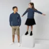Sweat Écume enfant – Vue dos Sweat enfant Écume Estey coton 280 g/m², vue dos, col côtelé brodé, confortable 4–14 ans