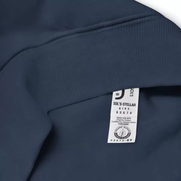 Sweat Écume enfant – Vue face, coloris Sweat enfant Écume Estey coton 280 g/m², coloris disponible, vue face brodée, 4–14 ans