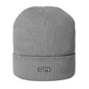 Bonnet Sillon – Light grey Bonnet Sillon Estey coton biologique gris clair, côtes 2x2, broderie logo, taille unique adulte