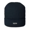 Bonnet Sillon – Oxford navy Bonnet Sillon Estey coton biologique oxford navy, côtes 2x2, broderie Estey, taille unique