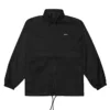 Coupe-vent Radée – Nylon noir, face Coupe-vent Radée Estey nylon déperlant noir, vue face, zip intégral, broderie cœur unisexe