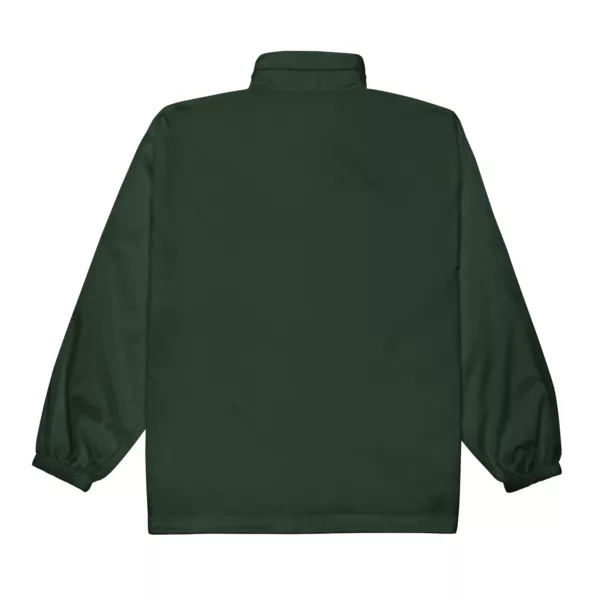 Coupe-vent Radée Estey nylon déperlant vert forêt, vue dos, capuche, zip, cordon de serrage