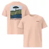 unisex-organic-cotton-creator-2.0-t-shirt-fraiche-peche-front-and-back-6a3ba2387afc7 T-shirt unisexe ESTEY Landes en coton biologique rose fraîche pêche — illustration Landes imprimée au dos