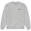 Sweat Macaron – Coloris moyen, face Sweat oversize Macaron ESTEY gris chiné, vue de face, coupe oversize