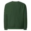 Sweat col rond Genèse Estey coton 280 g/m² vert bouteille, vue face, impression