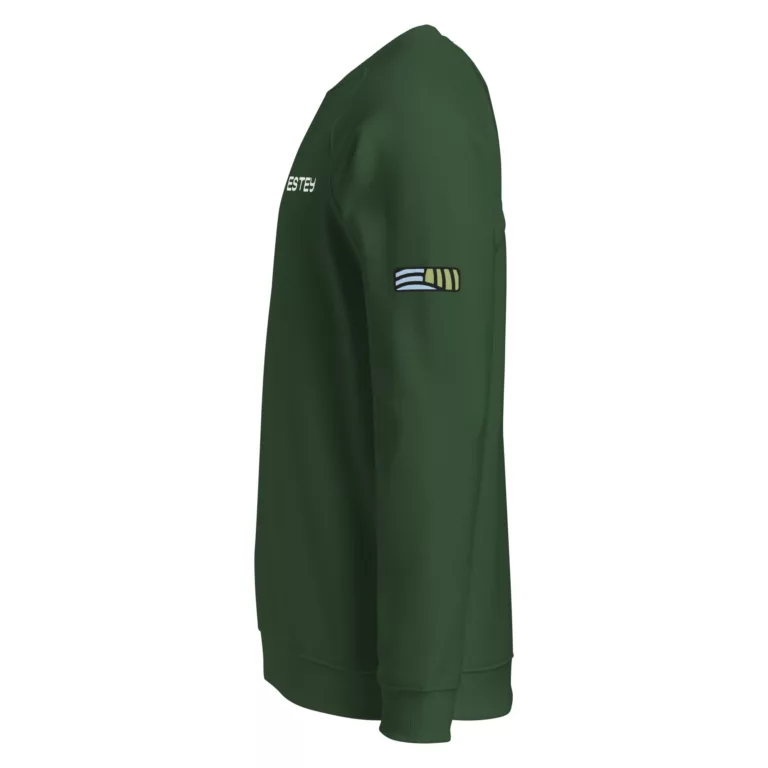 Marquage posé sur la manche d&rsquo;un sweat col rond