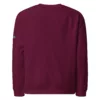 Sweat col rond Genèse Estey coton 280 g/m² bordeaux, vue face, emblème Estey imprimé