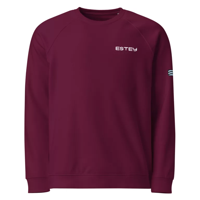 Marquage posé en poitrine gauche sur un sweat col rond