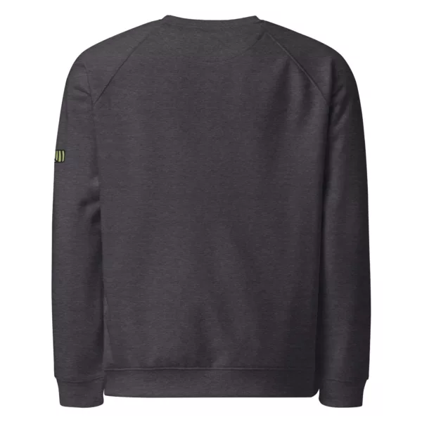 Sweat col rond Genèse Estey coton 280 g/m² gris chiné, face et dos, impression, 350 g unisexe