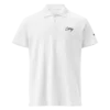 Polo Coteaux – Coton piqué blanc, face Polo Coteaux Estey coton piqué blanc, vue face, col boutonné 2 boutons, broderie logo premium